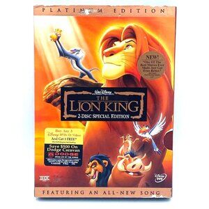 WALT DISNEY THE LION KING 2-DISC SPECIAL EDITION DVD PLATINUM EDITION